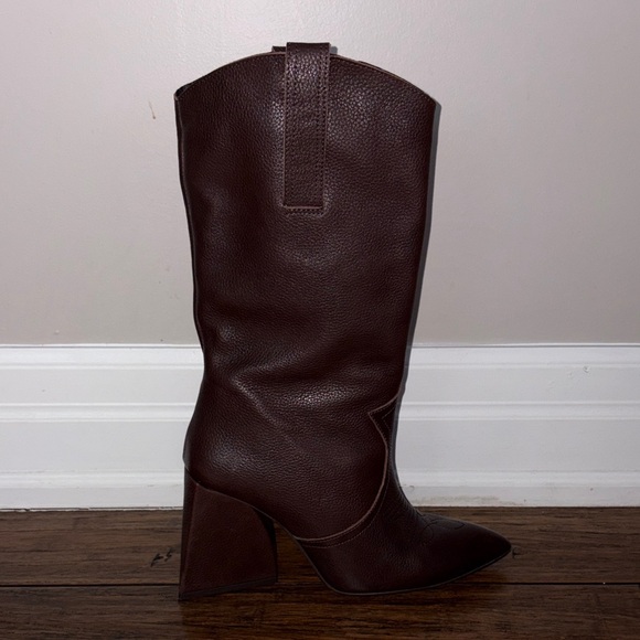 L'INTERVALLE Dark Brown Heeled Boots - Picture 3 of 12
